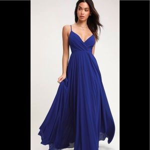 Royal Blue Lulus maxi dress size L